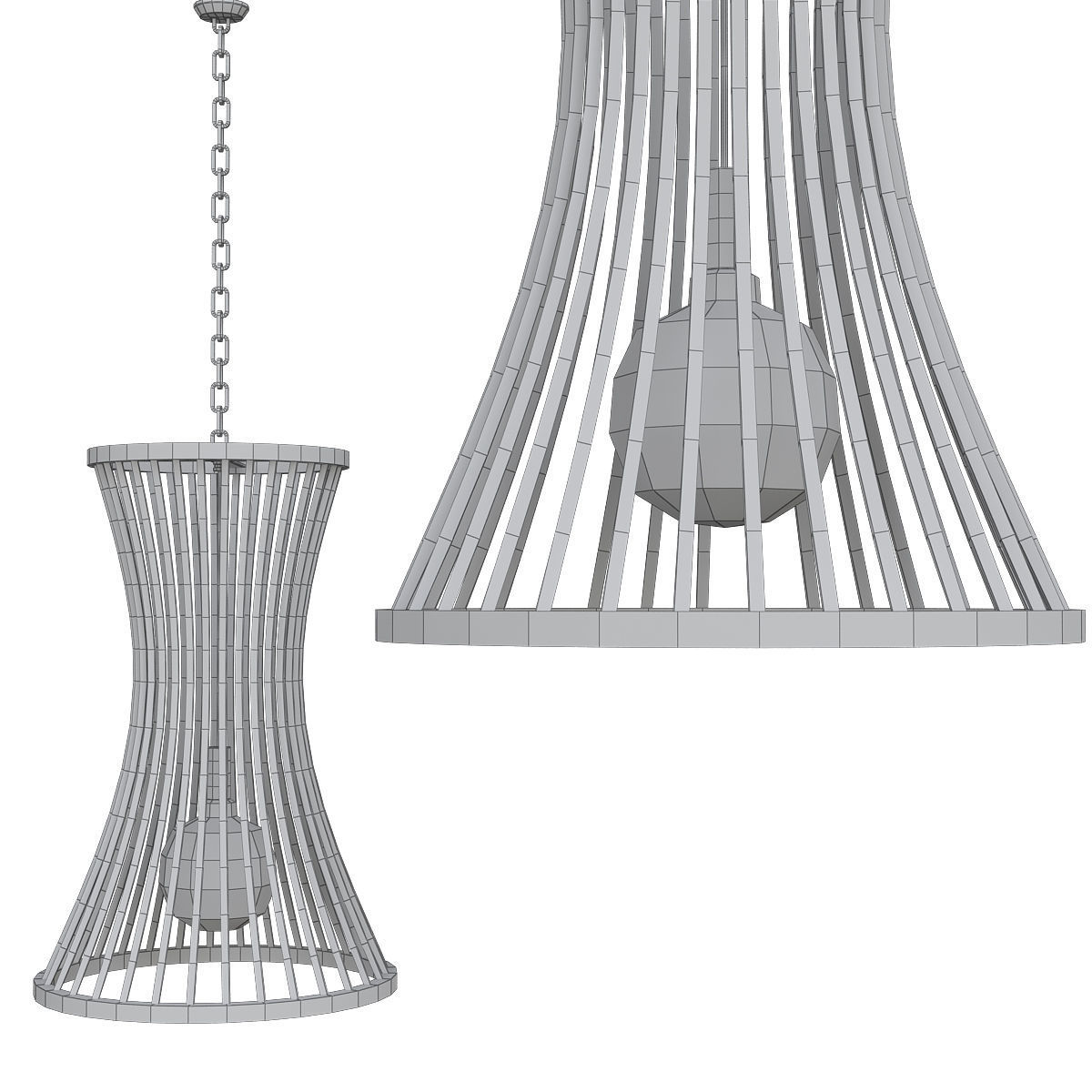 Chandleir 10 pieces 3d model Low-poly 3D model_12