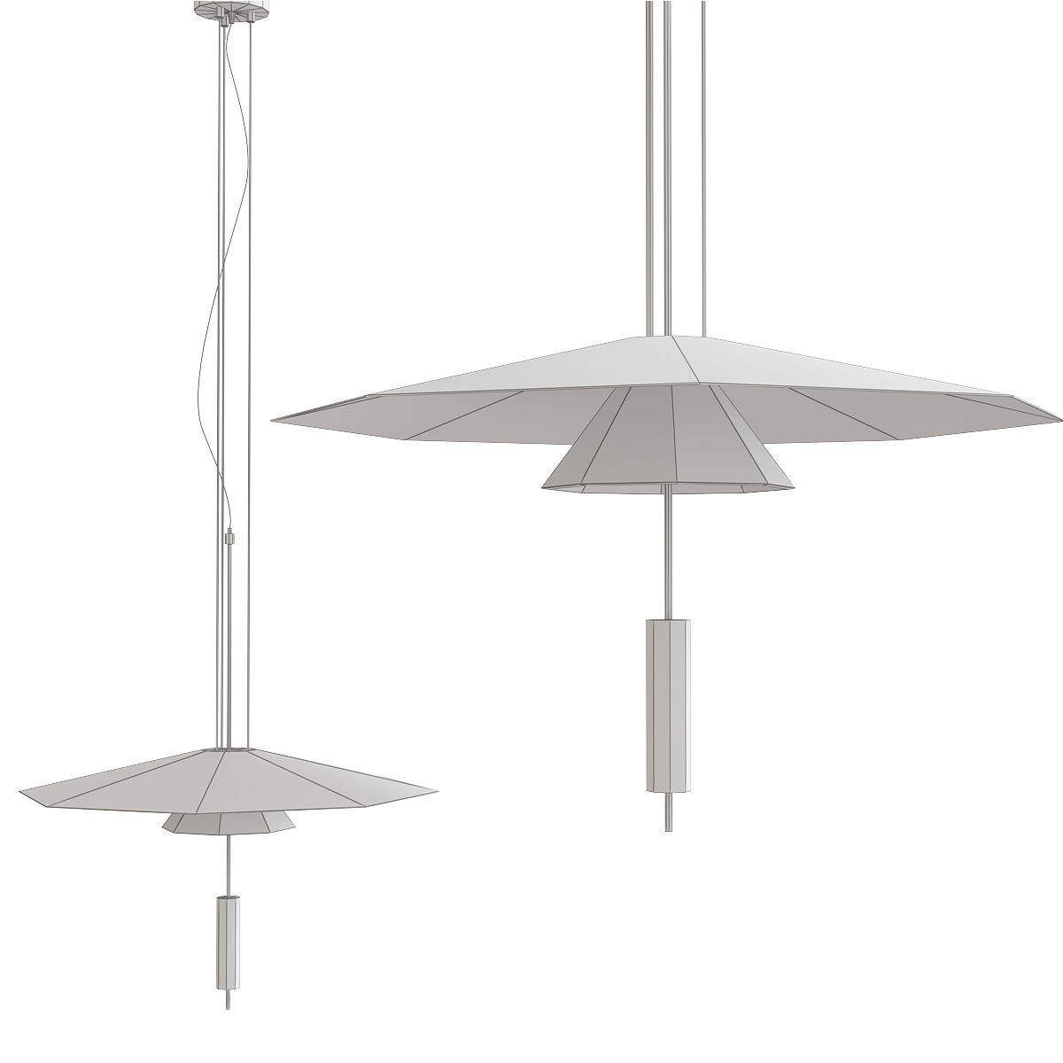 Chandleir 10 pieces 3d model Low-poly 3D model_10