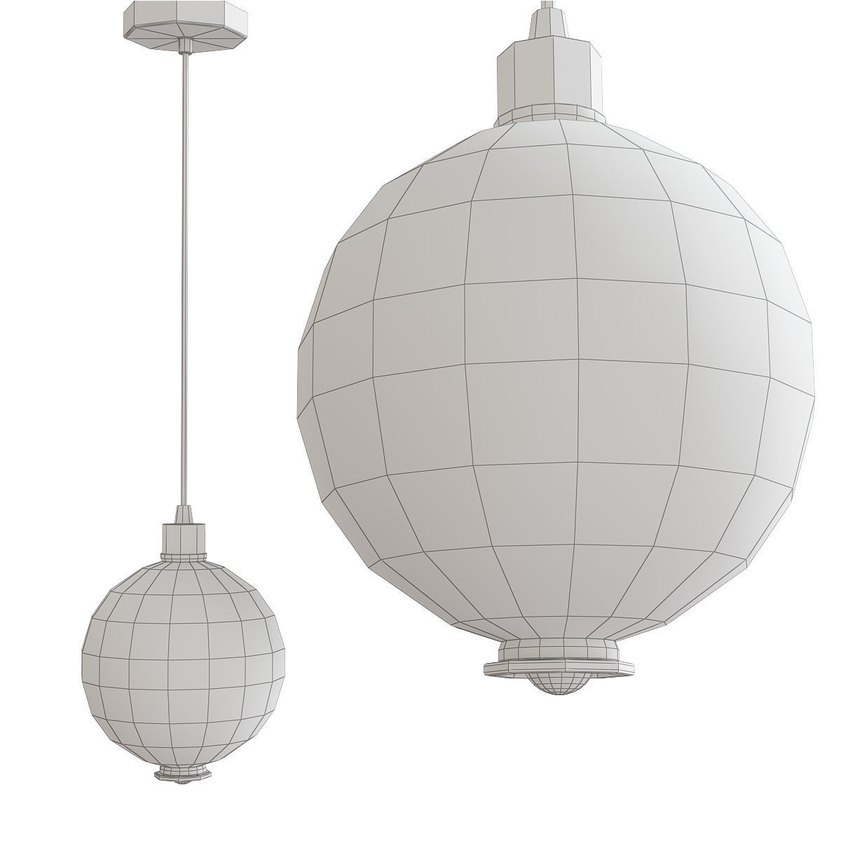 Chandleir 10 pieces 3d model Low-poly 3D model_12