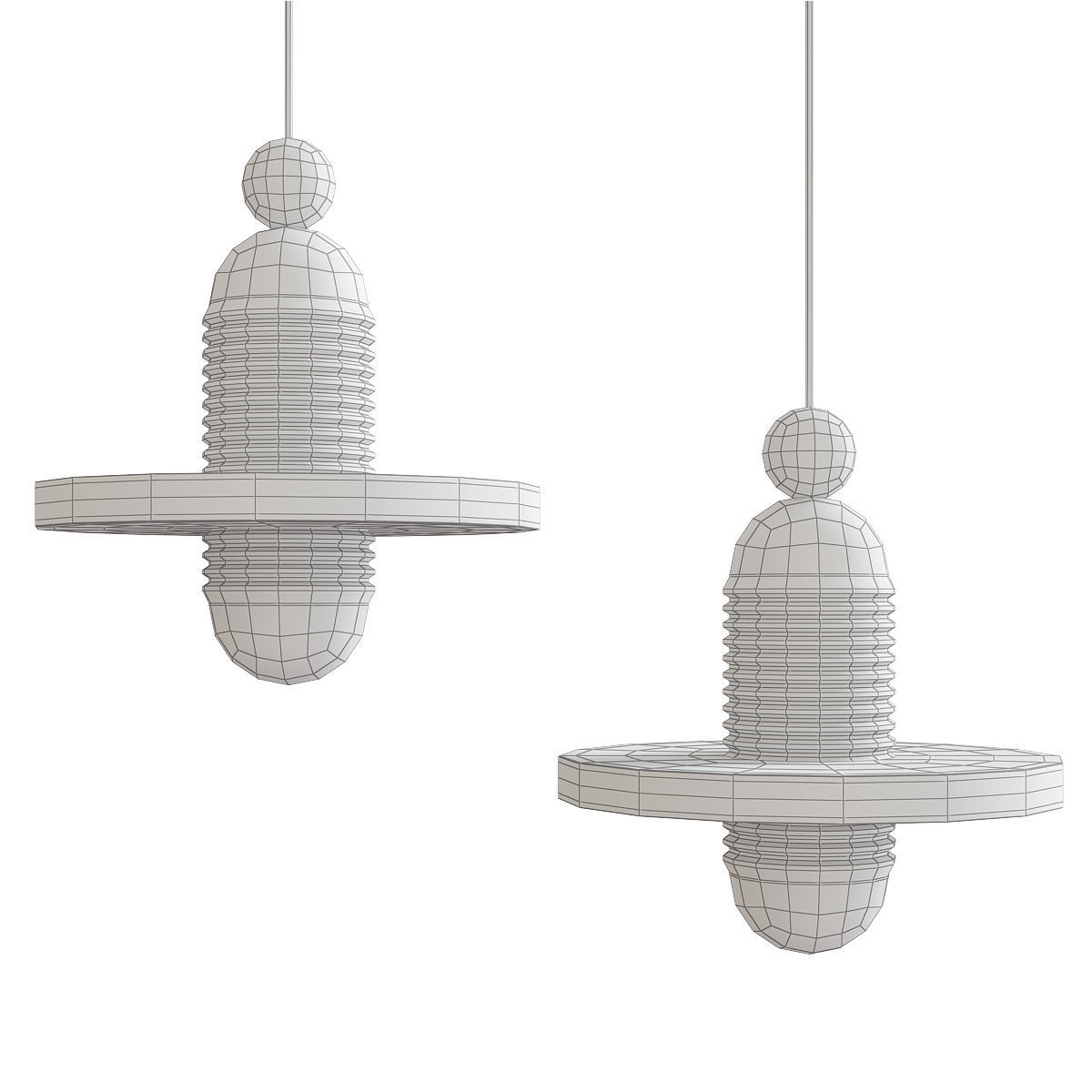 Chandleir 10 pieces 3d model Low-poly 3D model_1