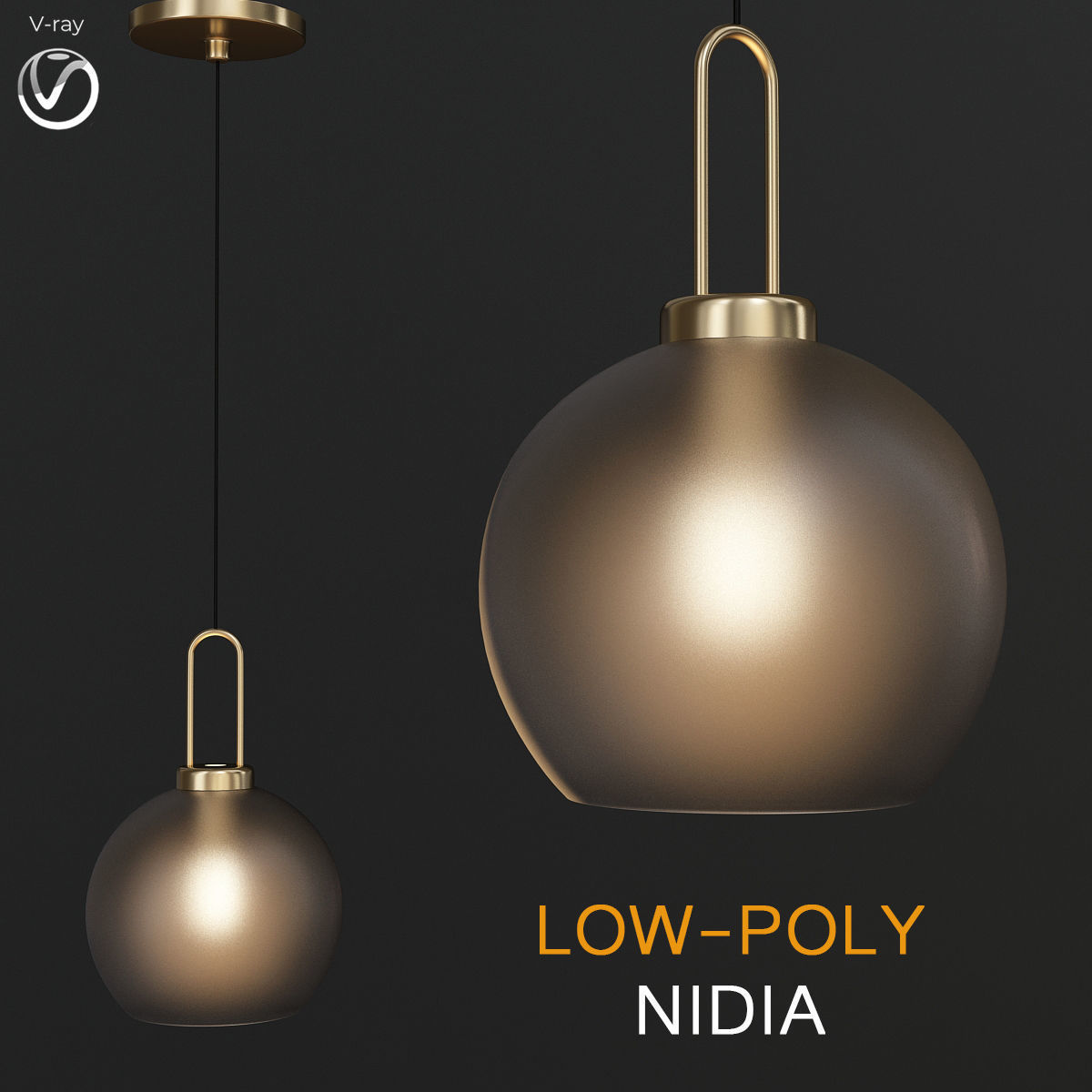 Chandleir 10 pieces 3d model Low-poly 3D model_13