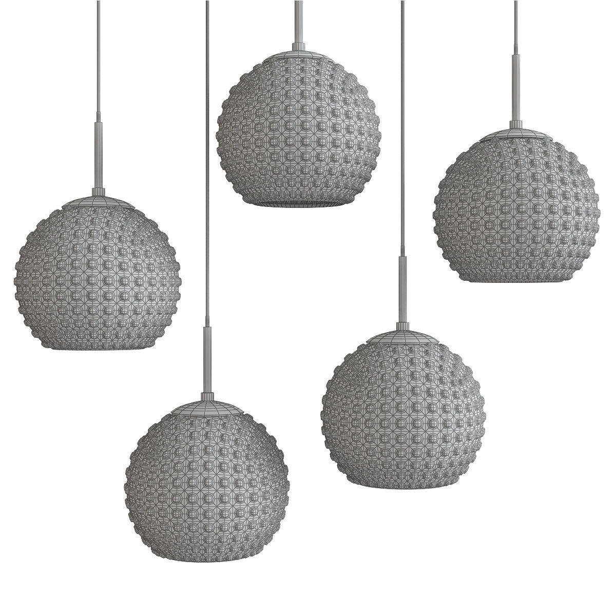 Chandleir 10 pieces 3d model Low-poly 3D model_20