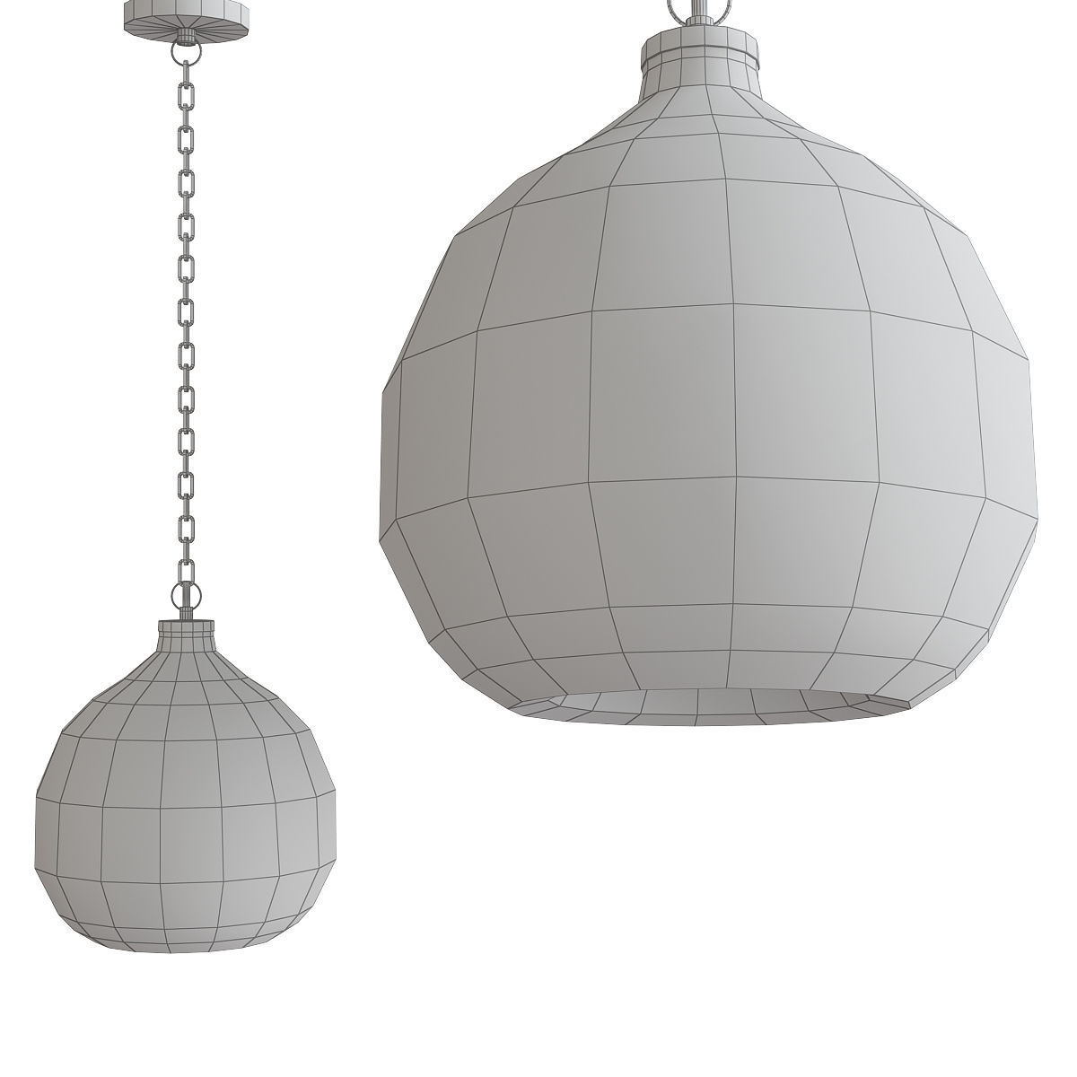 Chandleir 10 pieces 3d model Low-poly 3D model_5