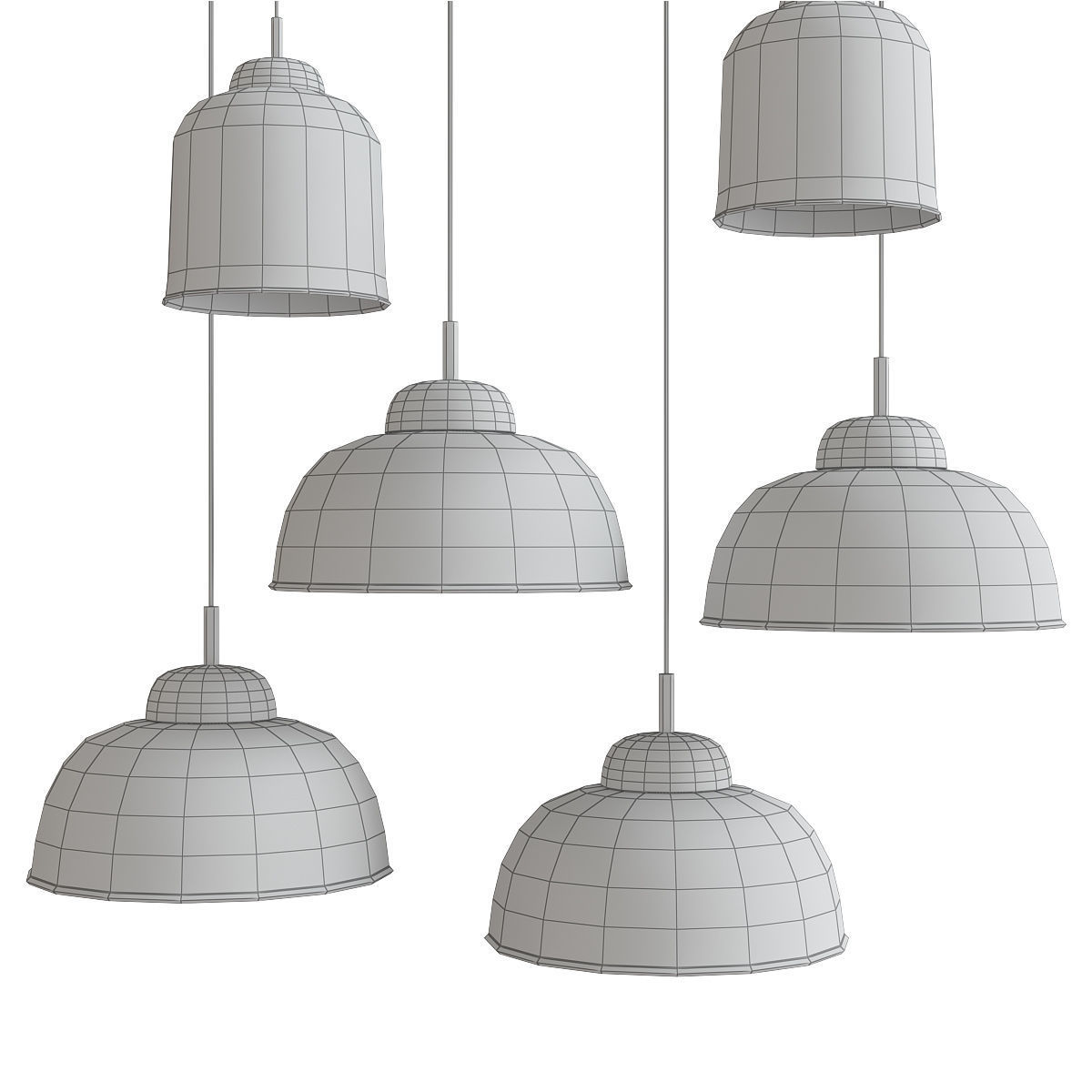 Chandleir 10 pieces 3d model Low-poly 3D model_10