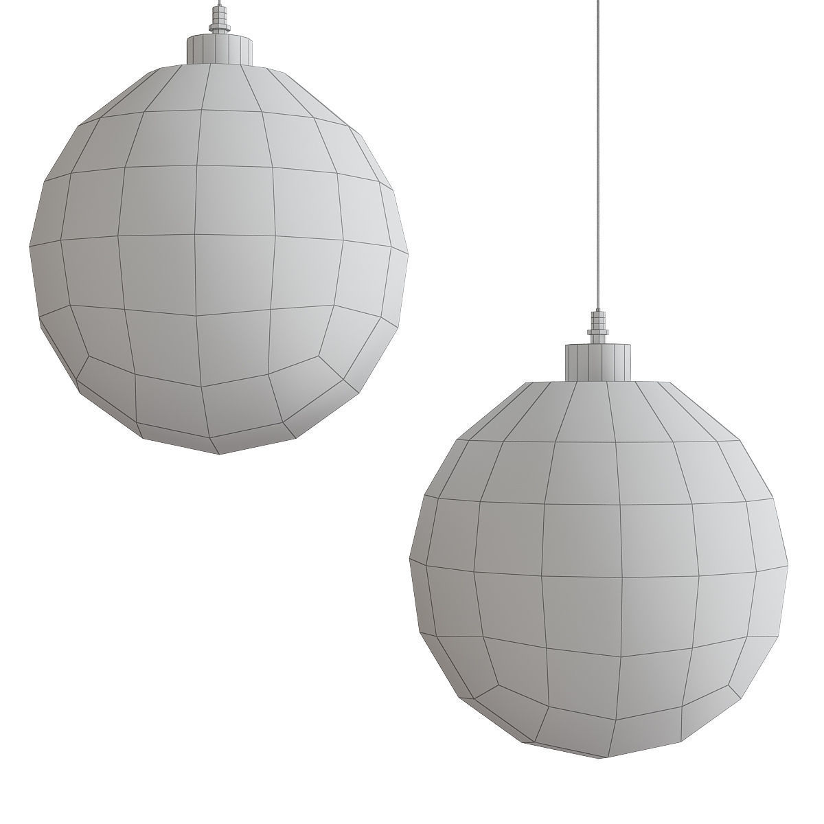 Chandleir 10 pieces 3d model Low-poly 3D model_16