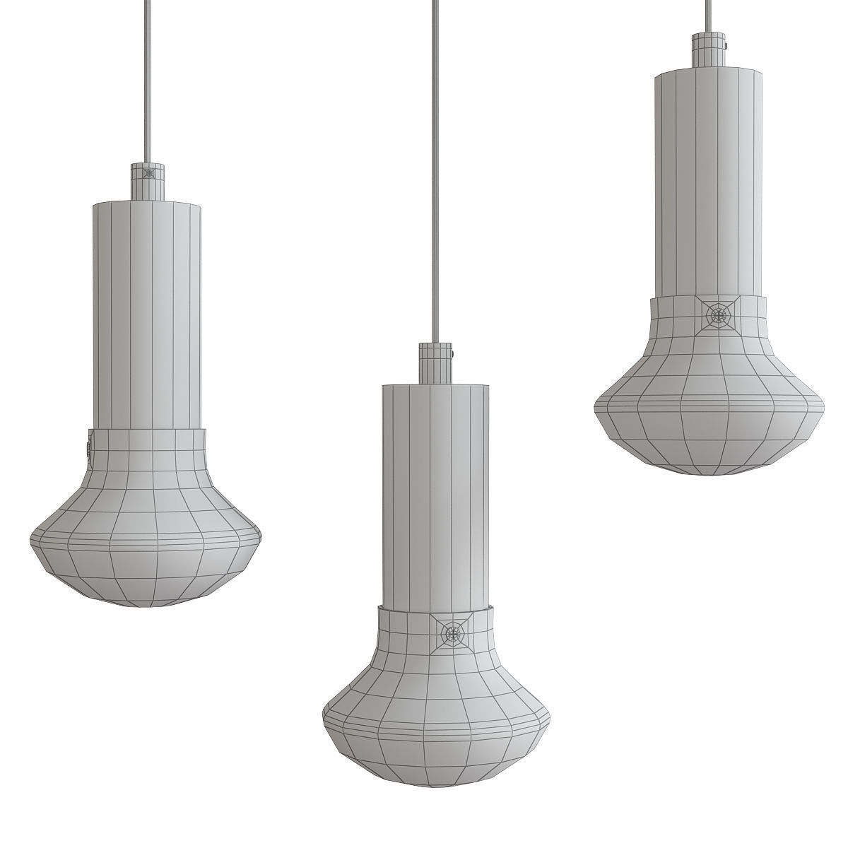 Chandleir 10 pieces 3d model Low-poly 3D model_14