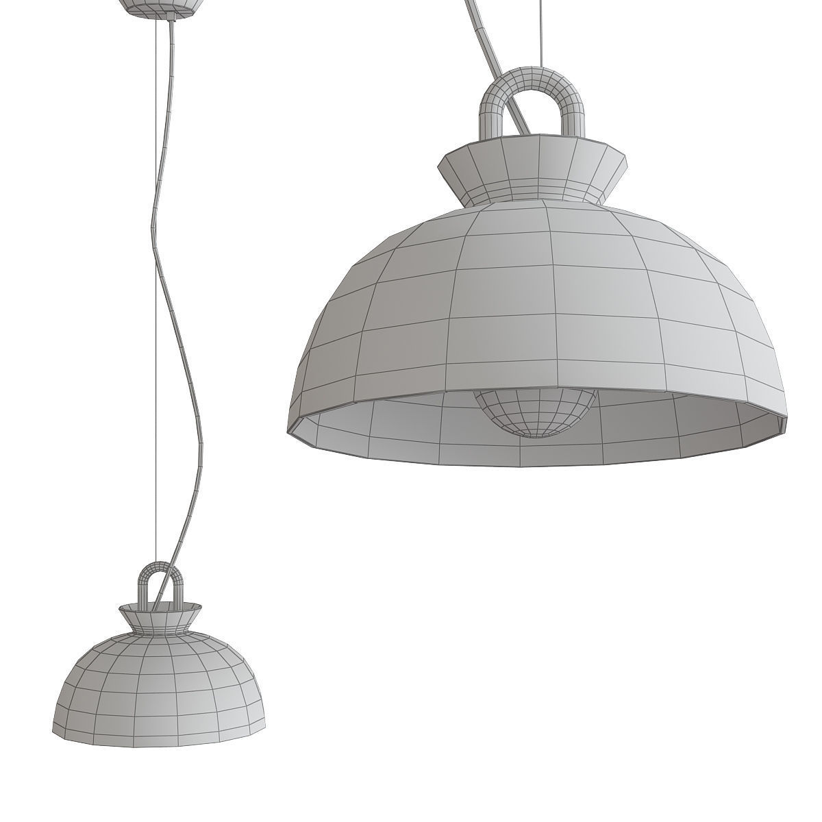 Chandleir 10 pieces 3d model Low-poly 3D model_7