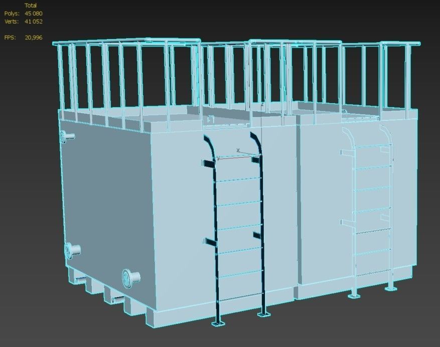Water tanks 10m3 3D model | CGTrader