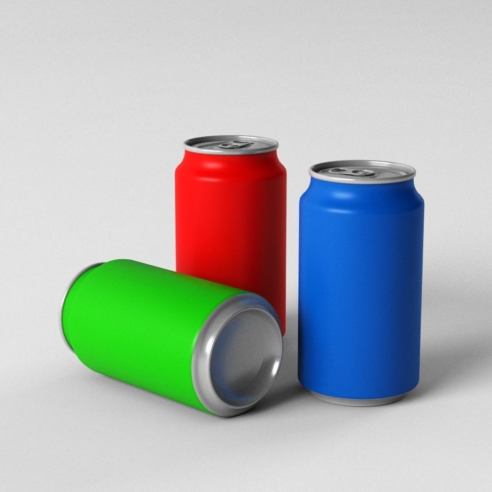 33cl Generic Cans 3D model_2