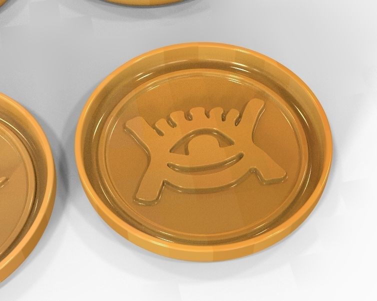 Mug coaster with Cherokee signs 3D print model_14