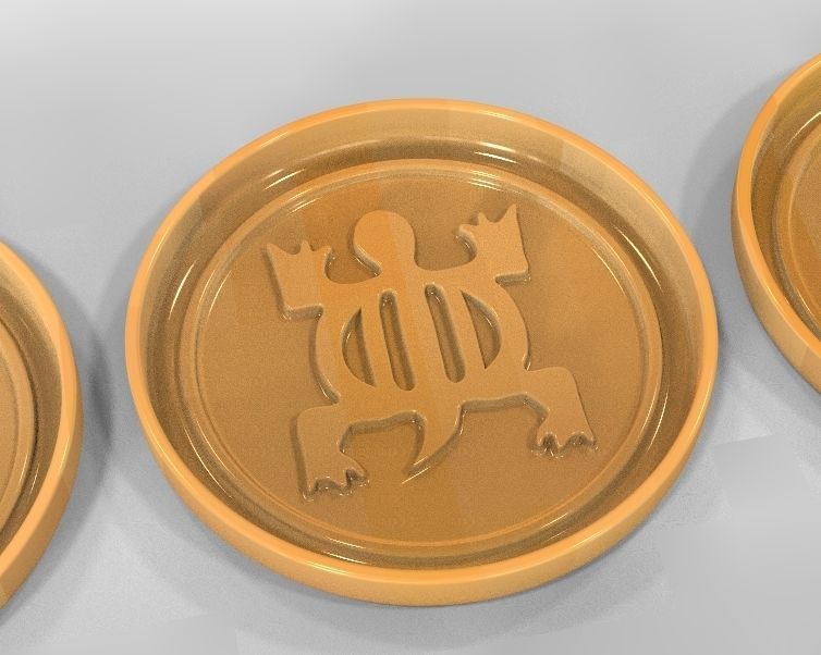 Mug coaster with Cherokee signs 3D print model_4