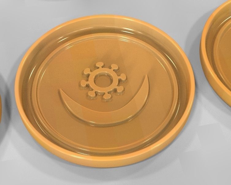 Mug coaster with Cherokee signs 3D print model_9