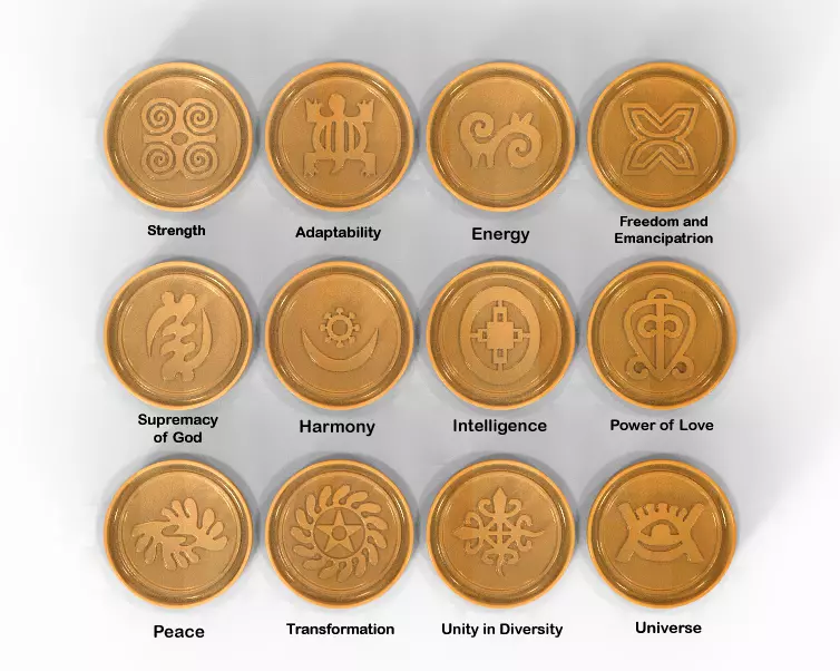 Mug coaster with Cherokee signs 3D print model_0