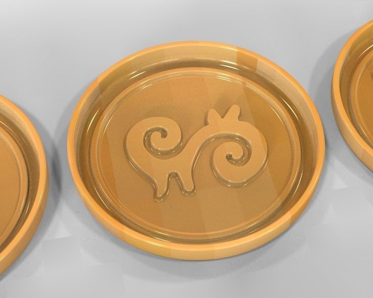 Mug coaster with Cherokee signs 3D print model_5