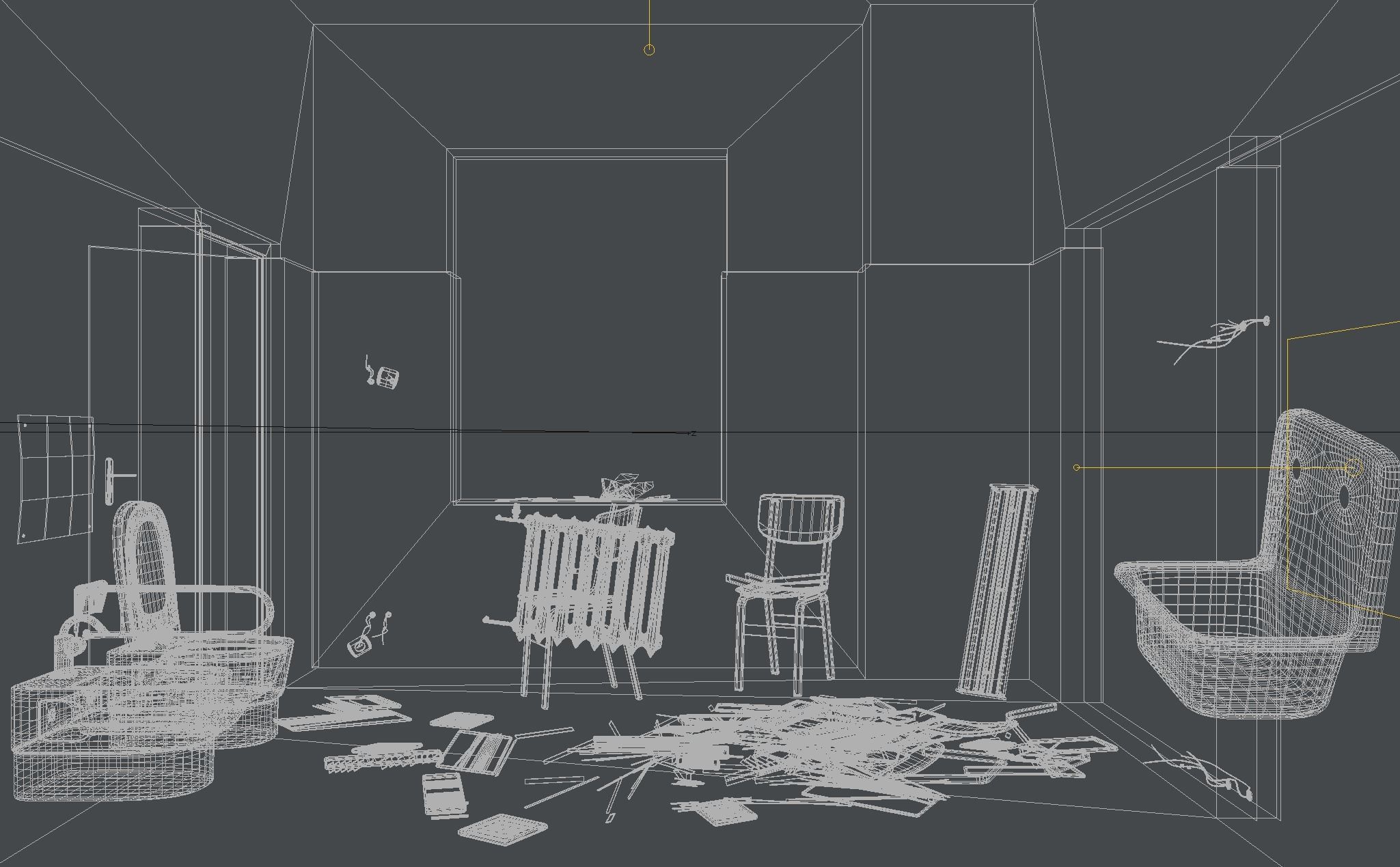 Hospital Bathroom Abandoned Low-poly 3D model_2