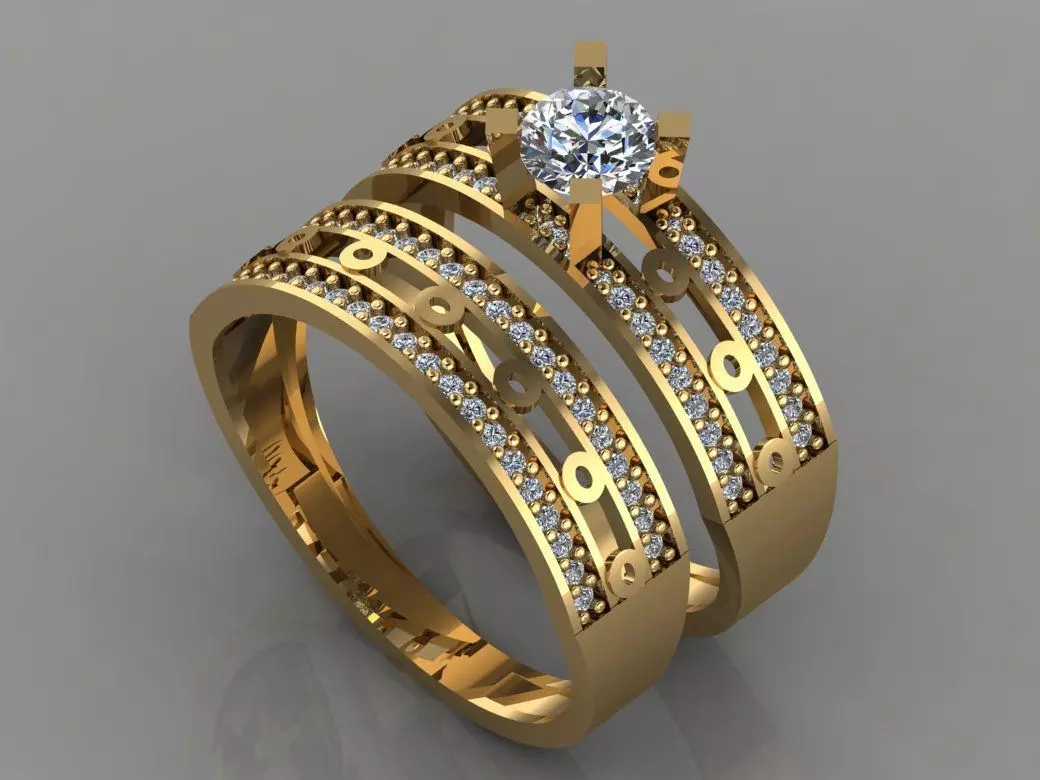GC GOLD T011- Diamond ring  3D print model_0