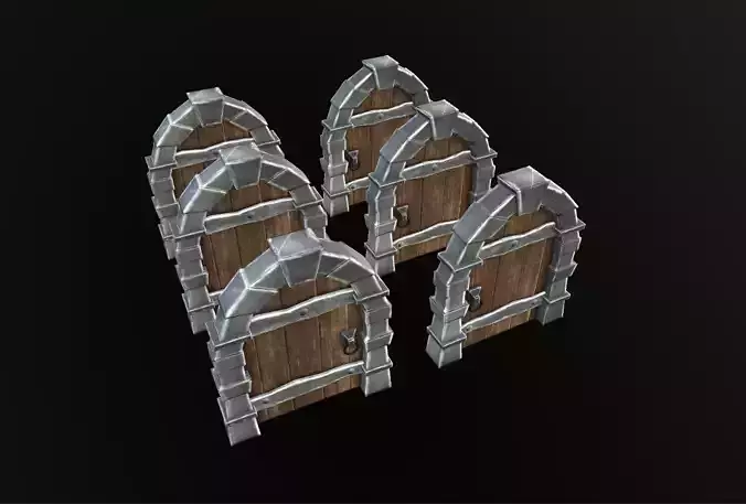 Low Poly Stylized Door