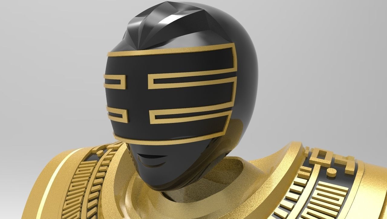 Gold Zeo Ranger Complete Armor for 3D Printing 3D print model_4