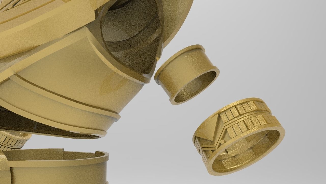 Gold Zeo Ranger Complete Armor for 3D Printing 3D print model_5