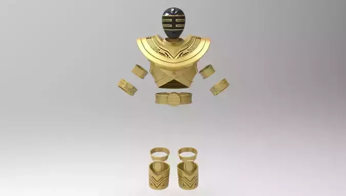 Gold Zeo Ranger Complete Armor for 3D Printing 