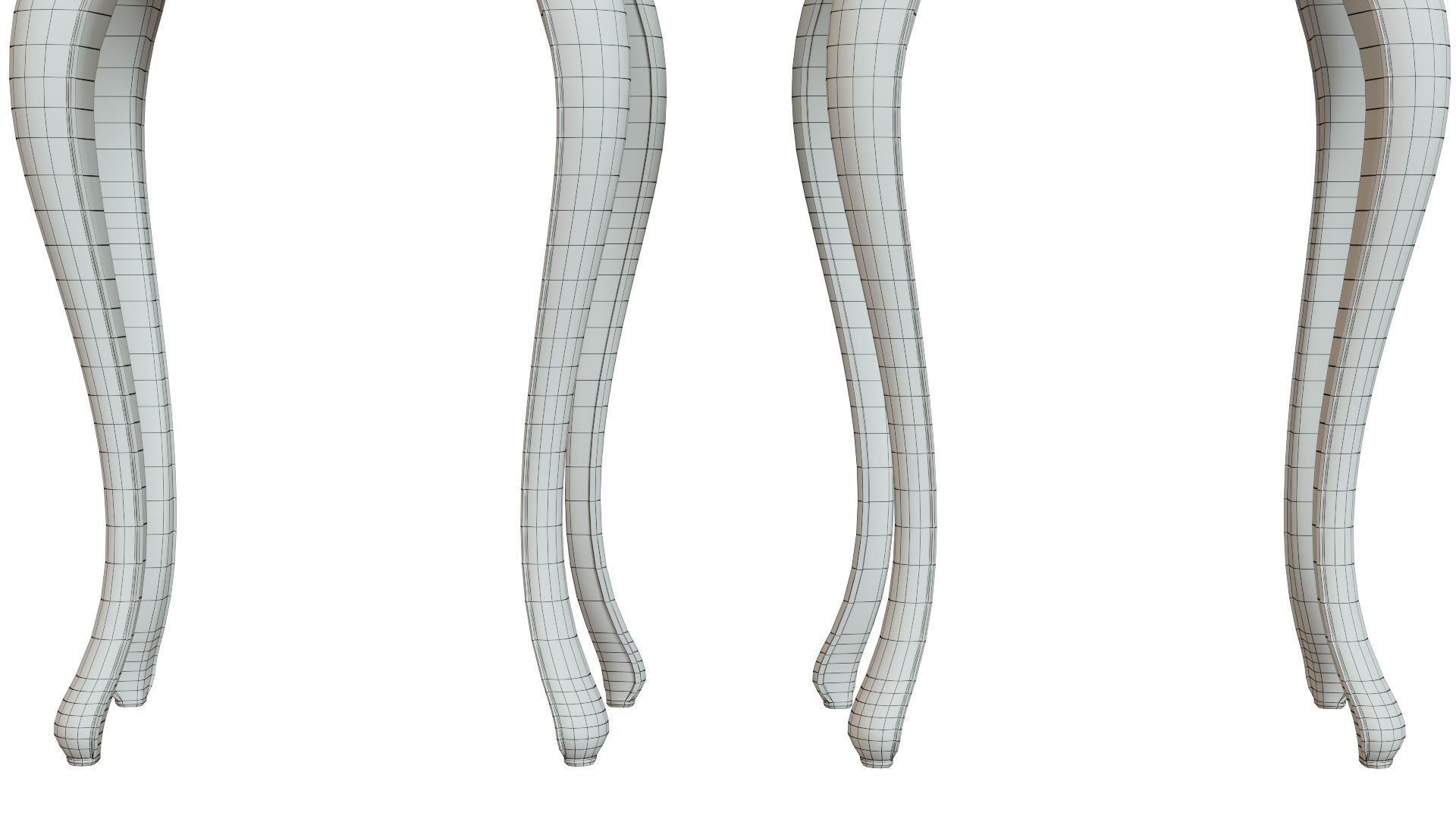 Classic side table 500 Low-poly 3D model_11