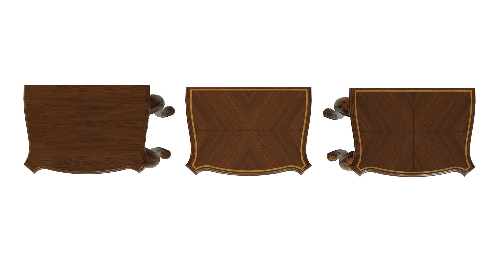 Classic side table 500 Low-poly 3D model_5