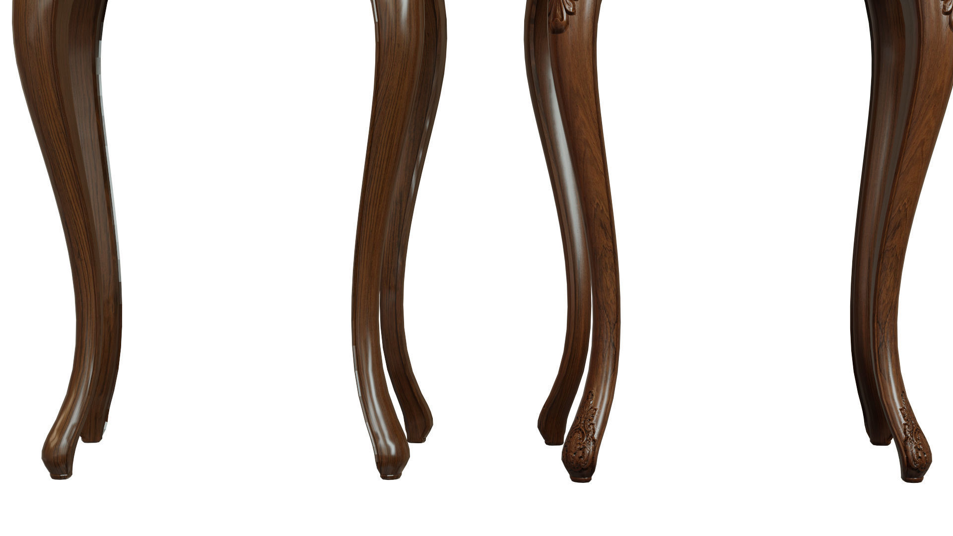 Classic side table 500 Low-poly 3D model_7