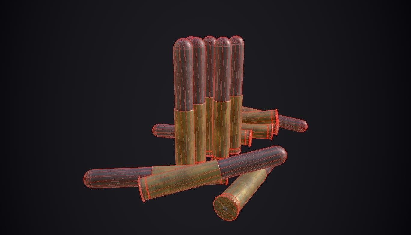 Sprenggranatpatrone LP Low-poly 3D model_5