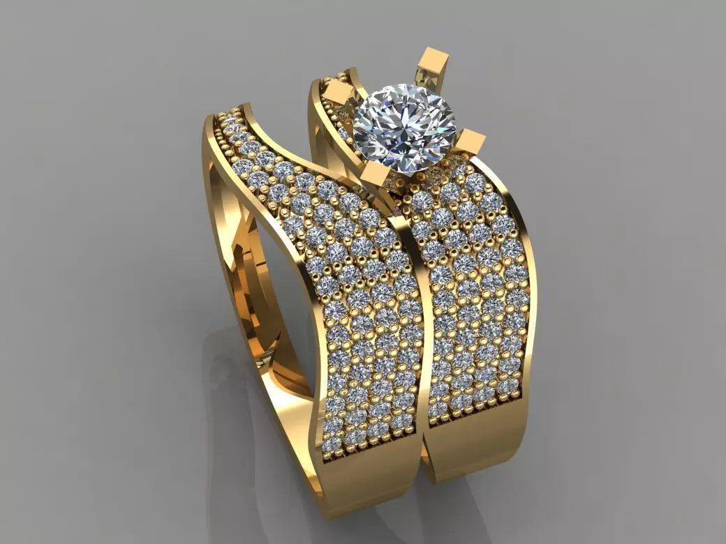 GC GOLD T016- Diamond ring 3D print model_0