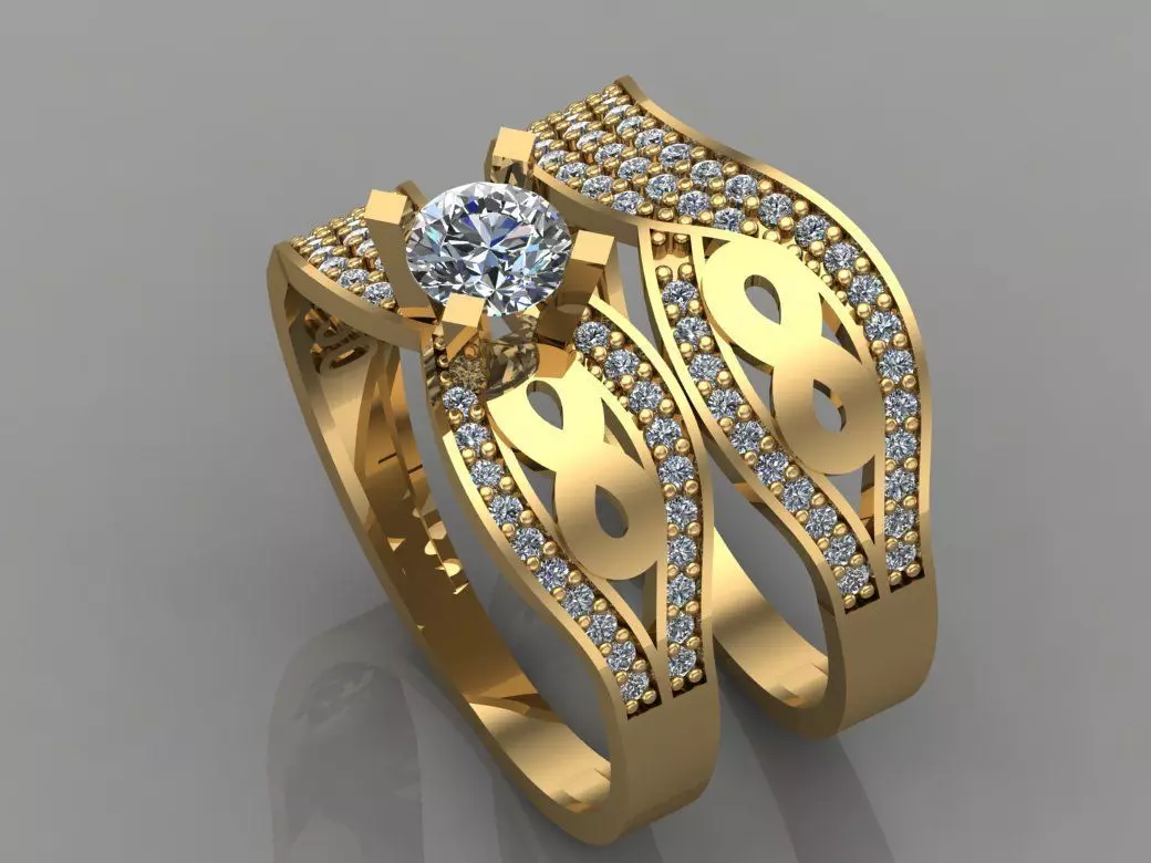 GC GOLD T017- Diamond ring  3D print model_0