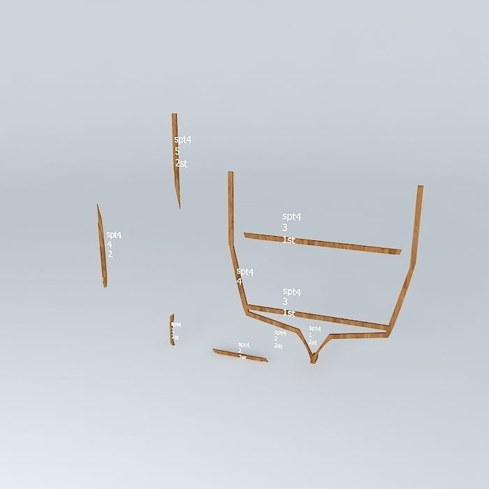 Spt4, boat frame Free 3D model_1