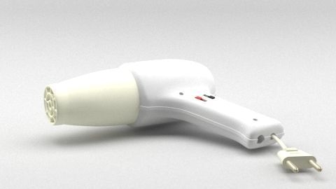 hair dryer 3D model_1