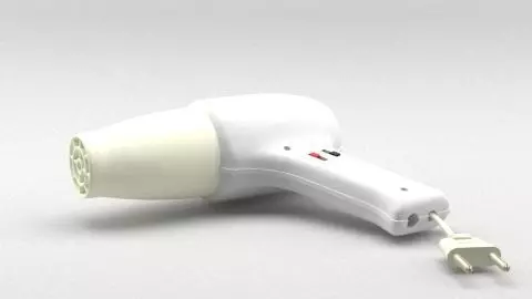 hair dryer 3D model_0