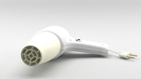 hair dryer 3D model_3