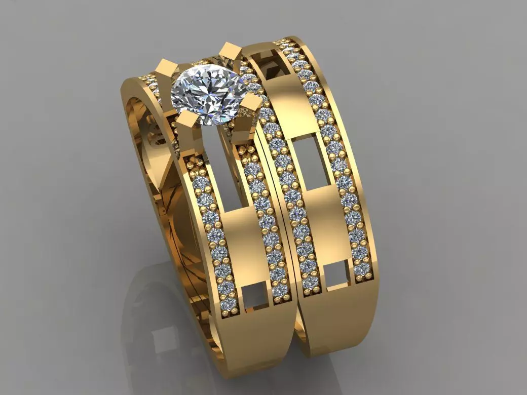 GC GOLD T021- Diamond ring  3D print model_0
