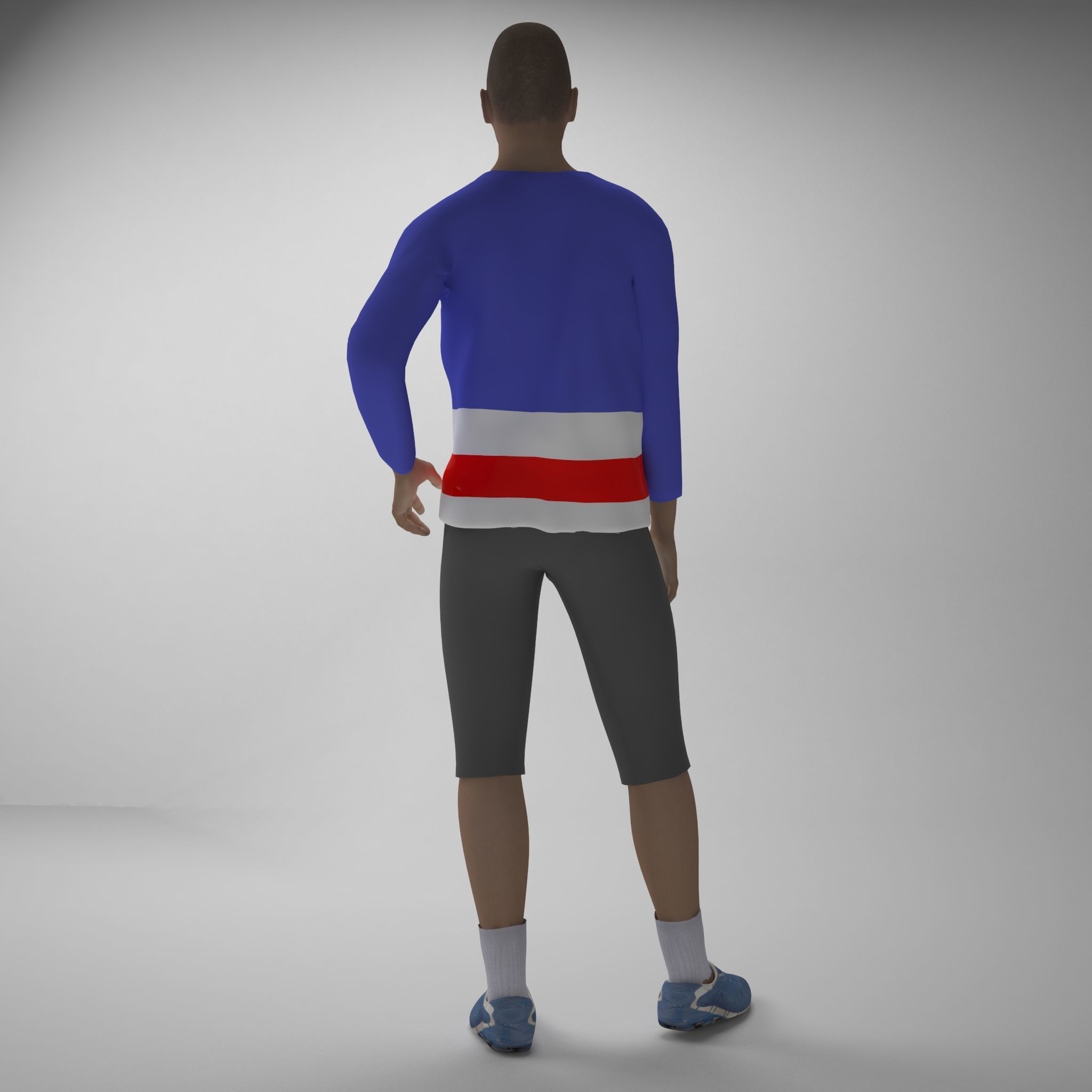 Male 3d Model man in shirt Free 3D model_3
