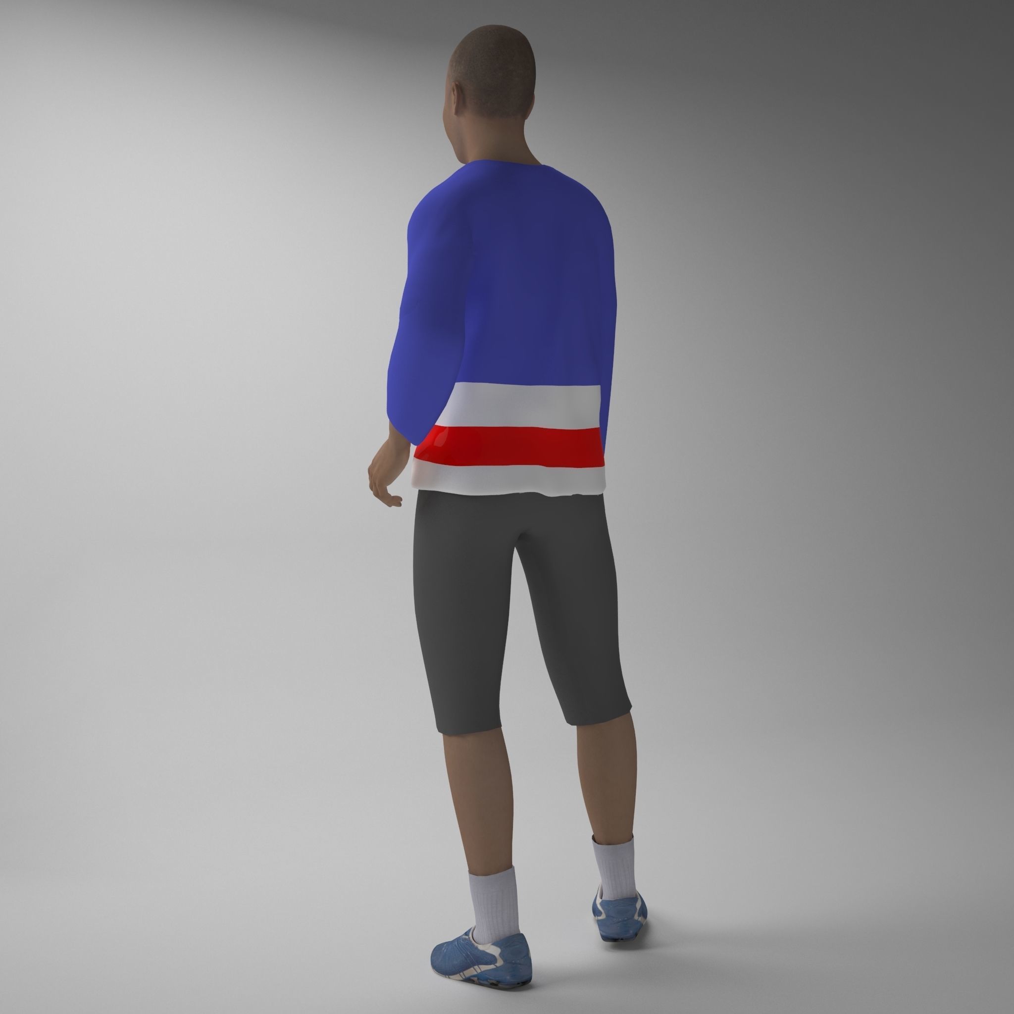 Male 3d Model man in shirt Free 3D model_2