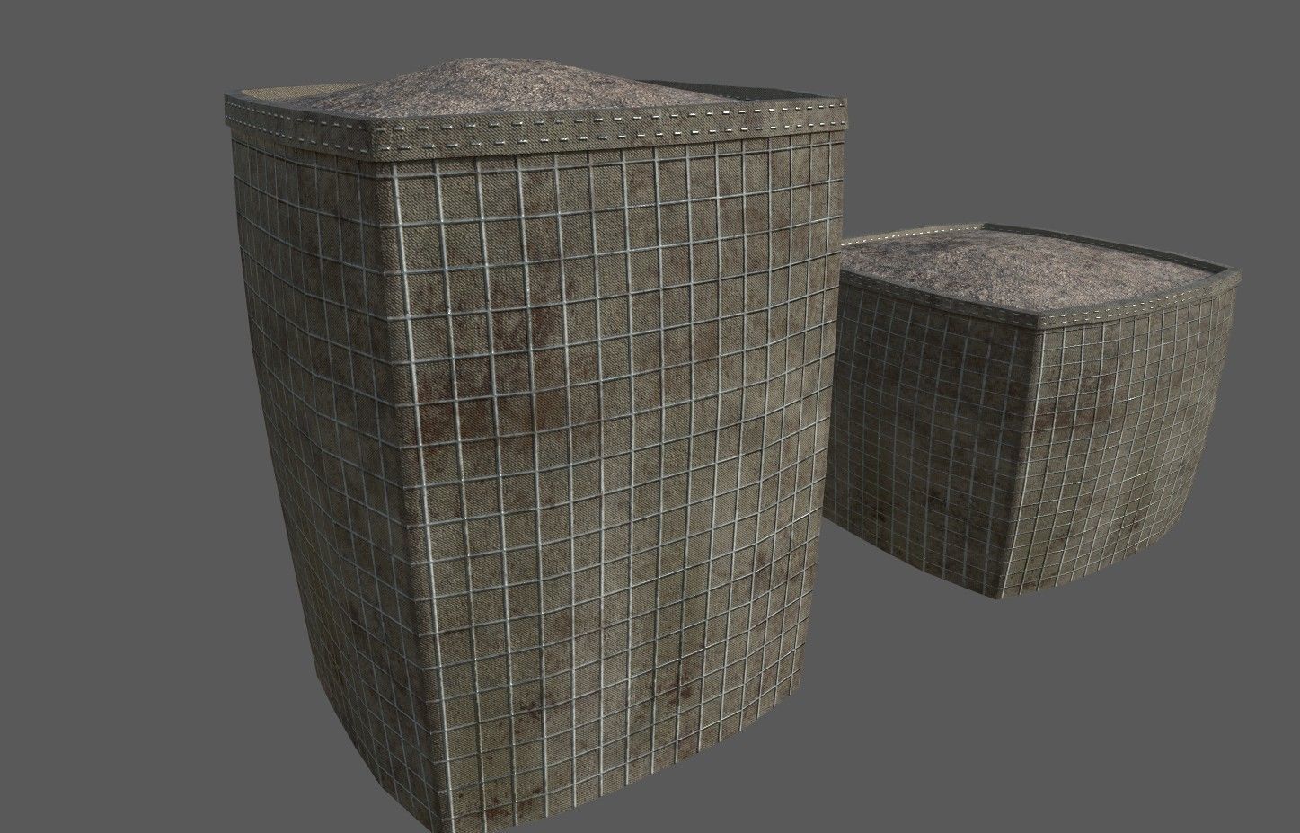 Military Barricade Pack Low-poly 3D model_7