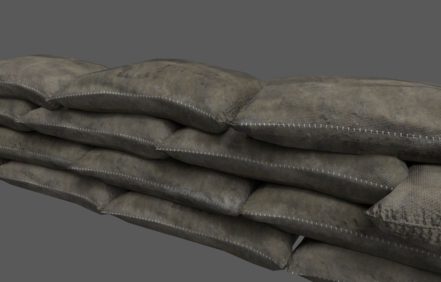 Military Barricade Pack Low-poly 3D model_14