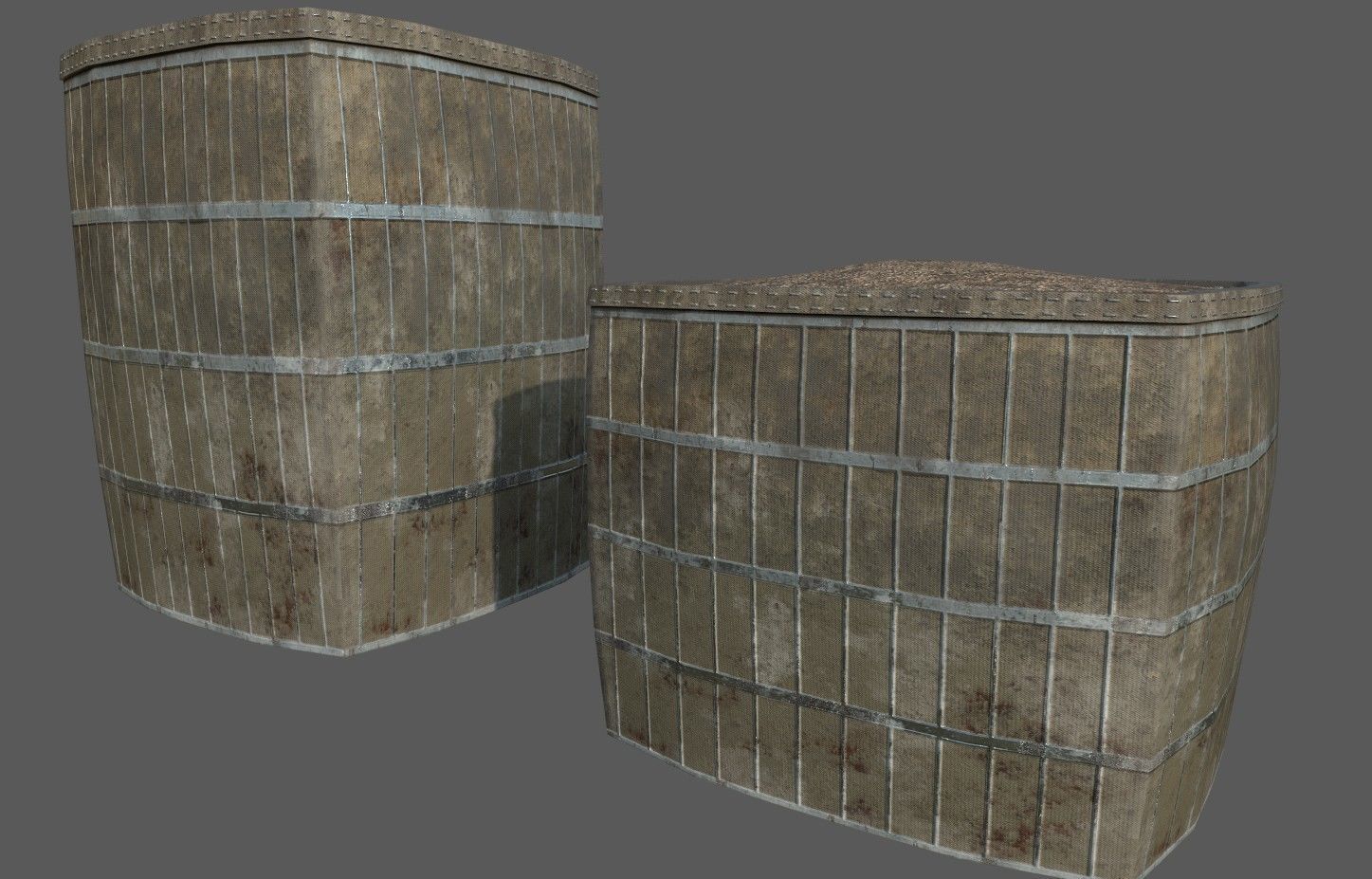 Military Barricade Pack Low-poly 3D model_12