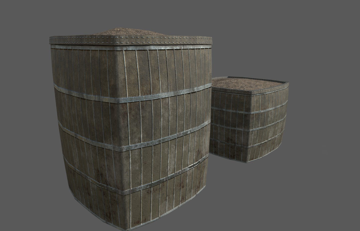 Military Barricade Pack Low-poly 3D model_10