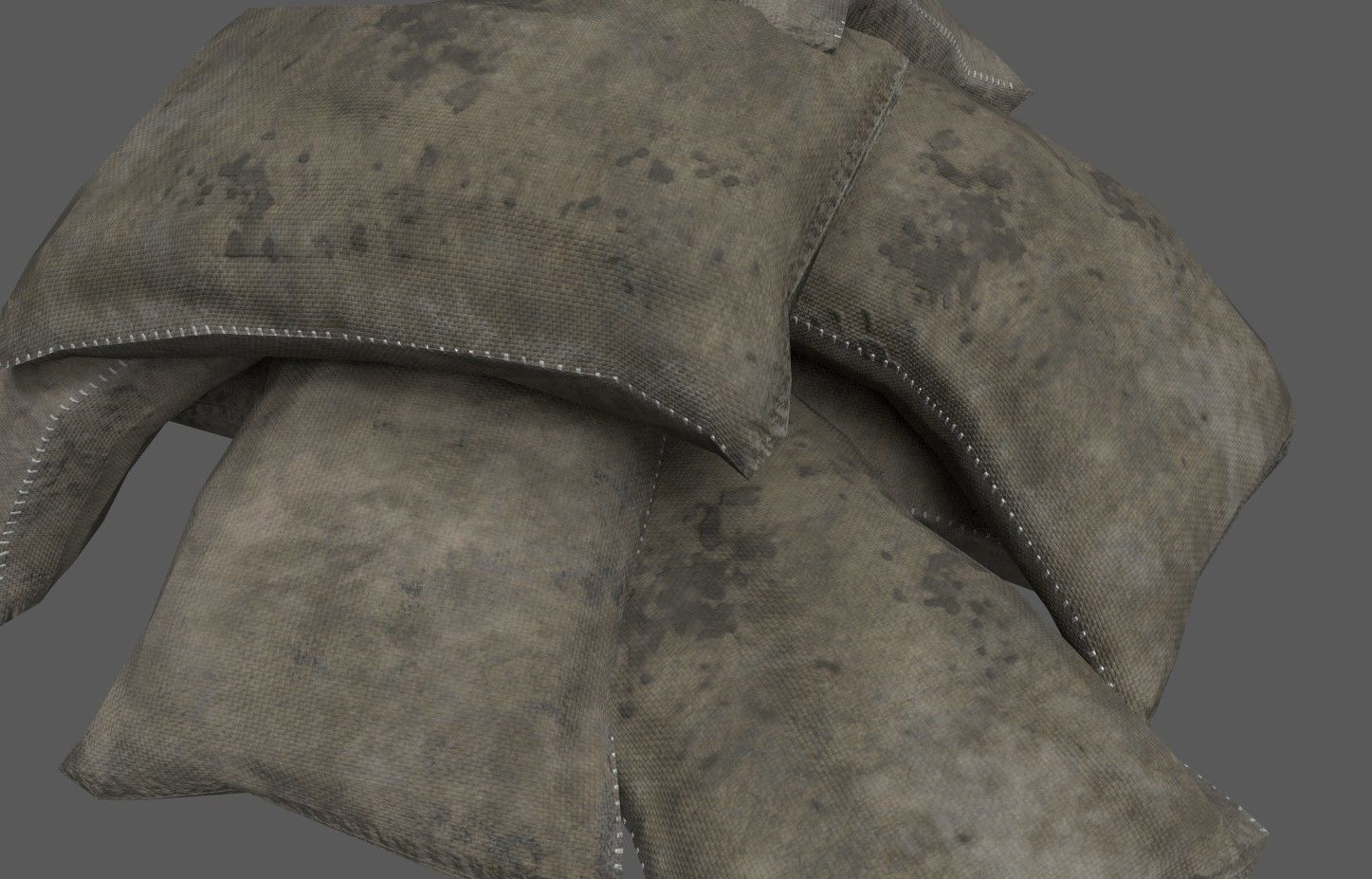 Military Barricade Pack Low-poly 3D model_15