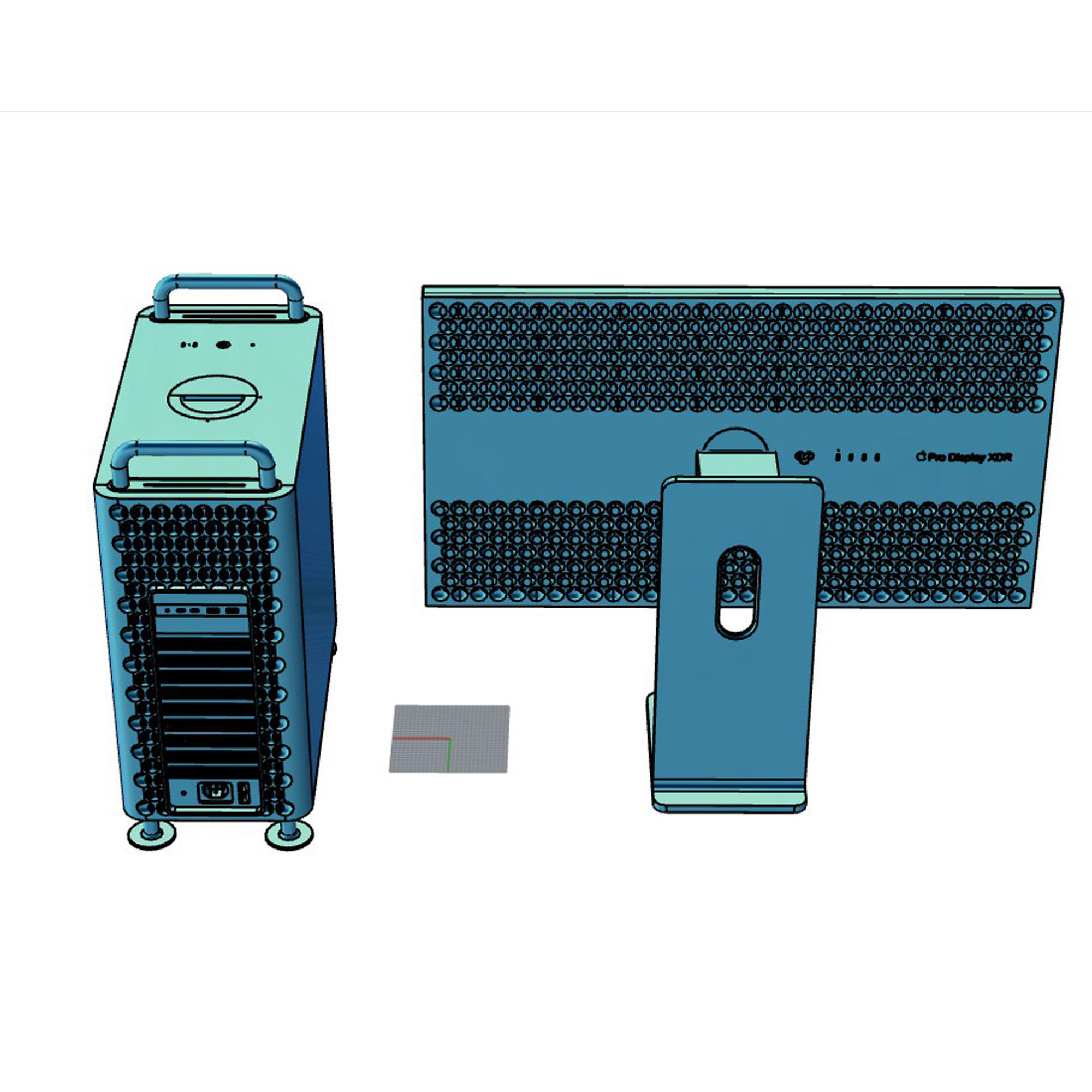 Apple 2019 MAC PRO pro display XDR computer 3D model 3D model_3