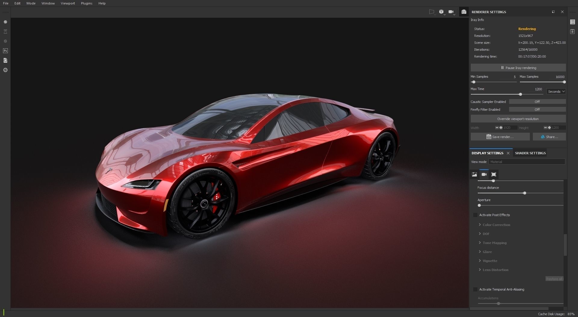 Tesla Roadster 2 Low-poly 3D model_35