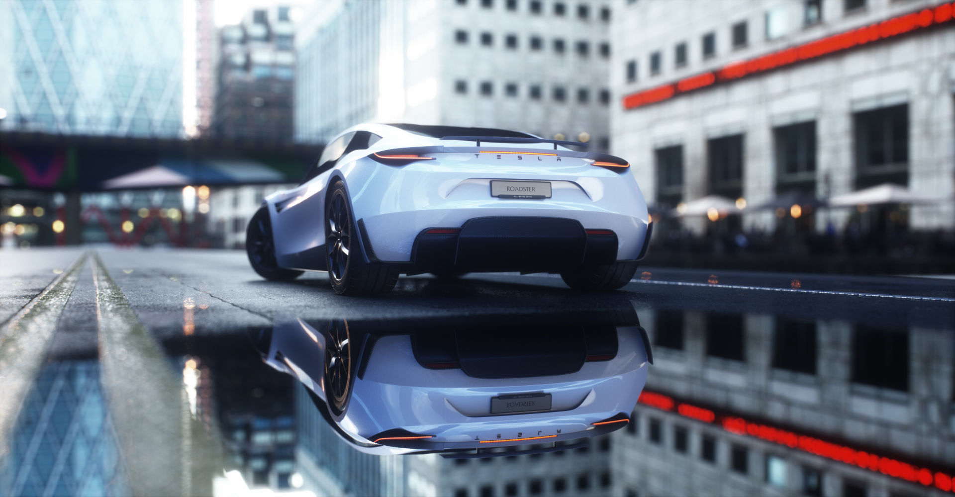 Tesla Roadster 2 Low-poly 3D model_8