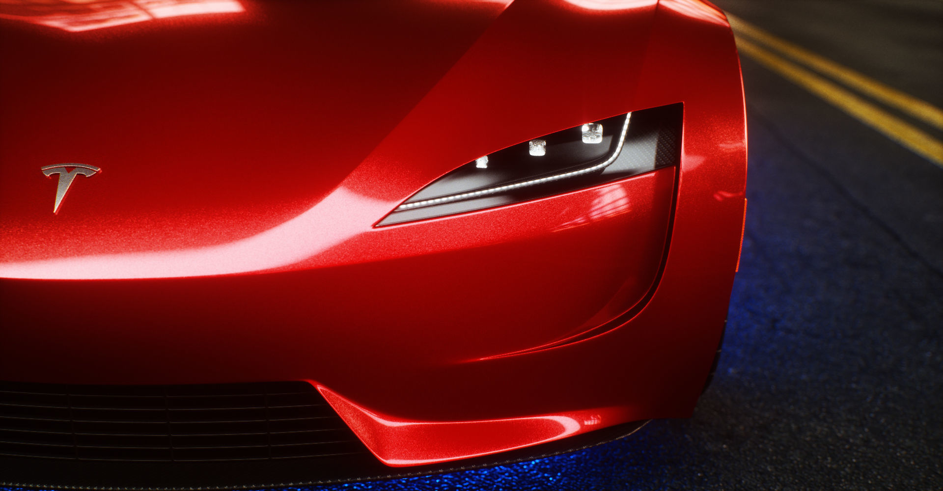 Tesla Roadster 2 Low-poly 3D model_14