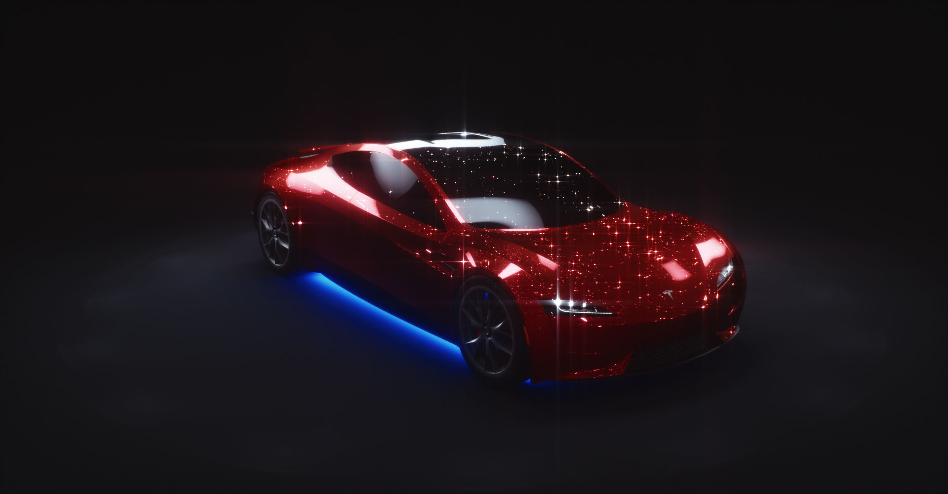 Tesla Roadster 2 Low-poly 3D model_31