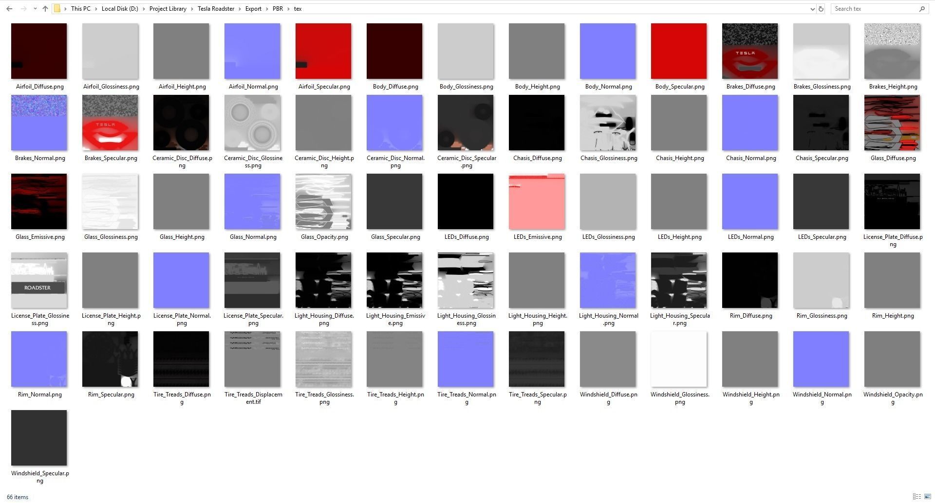 Tesla Roadster 2 Low-poly 3D model_32