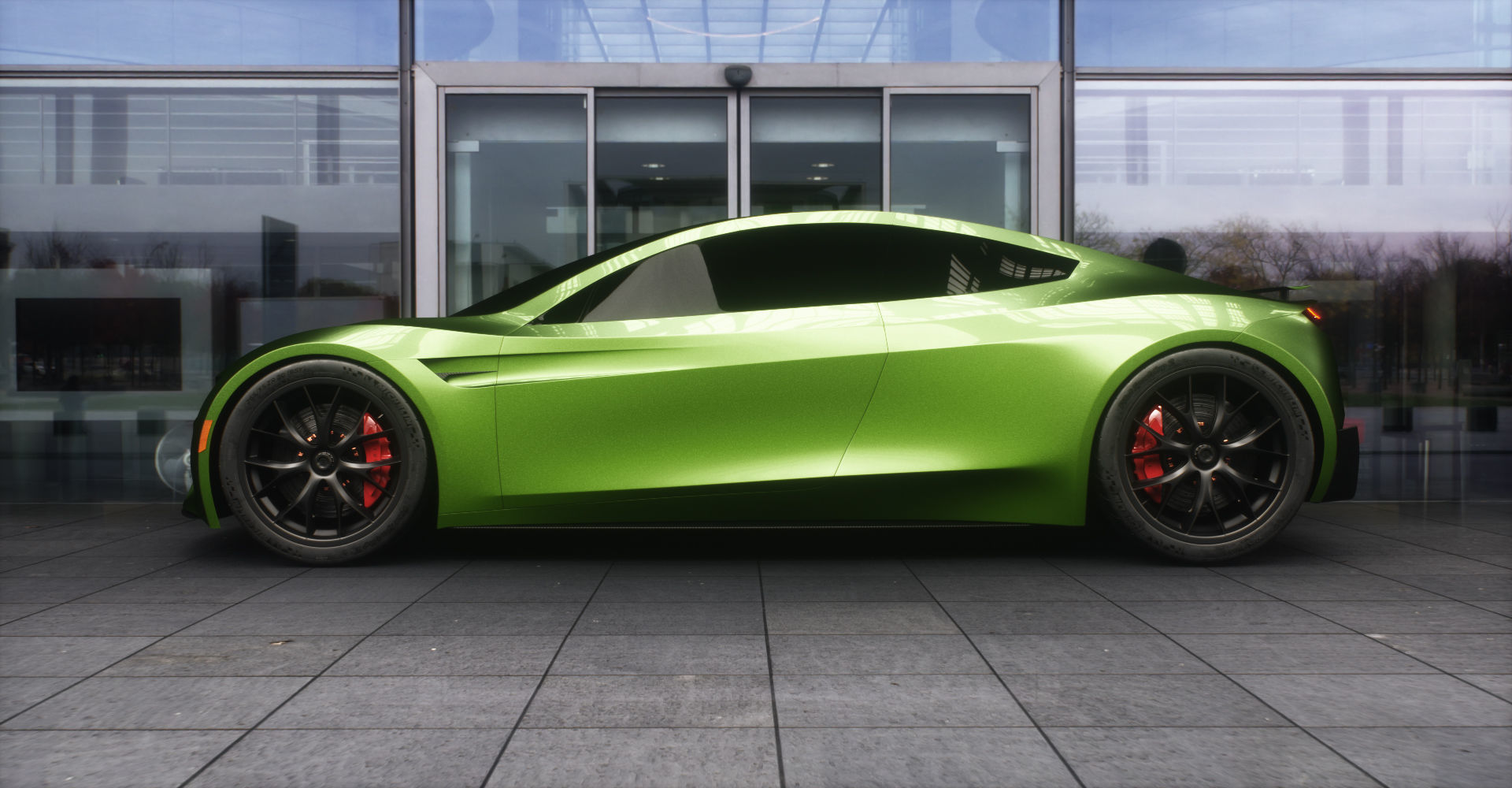 Tesla Roadster 2 Low-poly 3D model_21