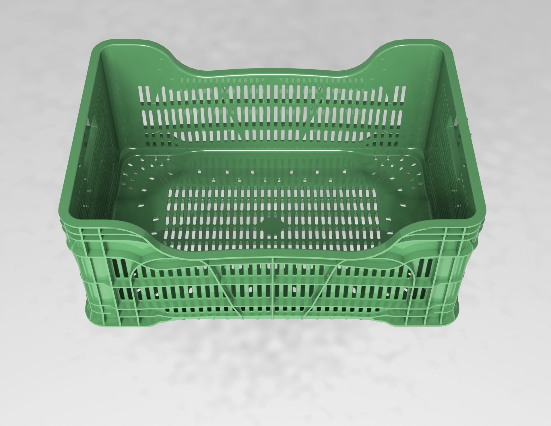 Plastic crate 3D model_1